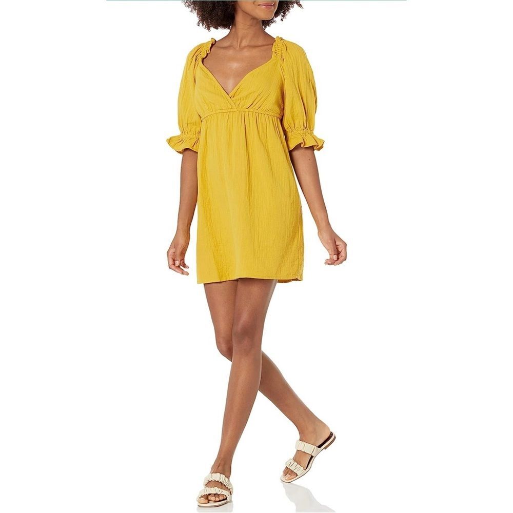 Billabong Perfect Paradise Babydoll Dress Golden Touch Size Medium